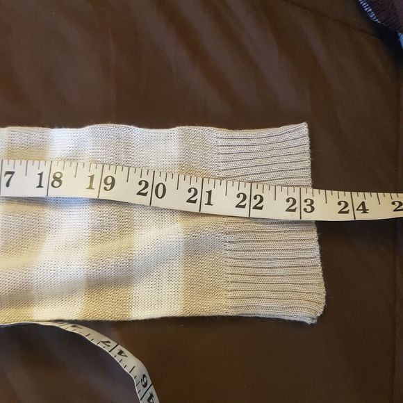 Say What? Womens Cardigan Open Striped Sweater Knit Ribbed Minimalist Waterfall - Picture 11 of 12